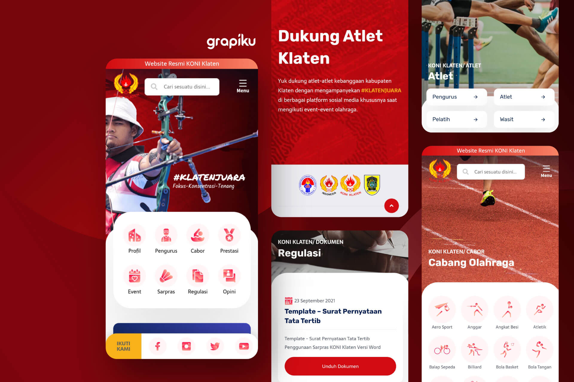 mockup-web-KONI-Klaten Tampilan Website Koni Klaten