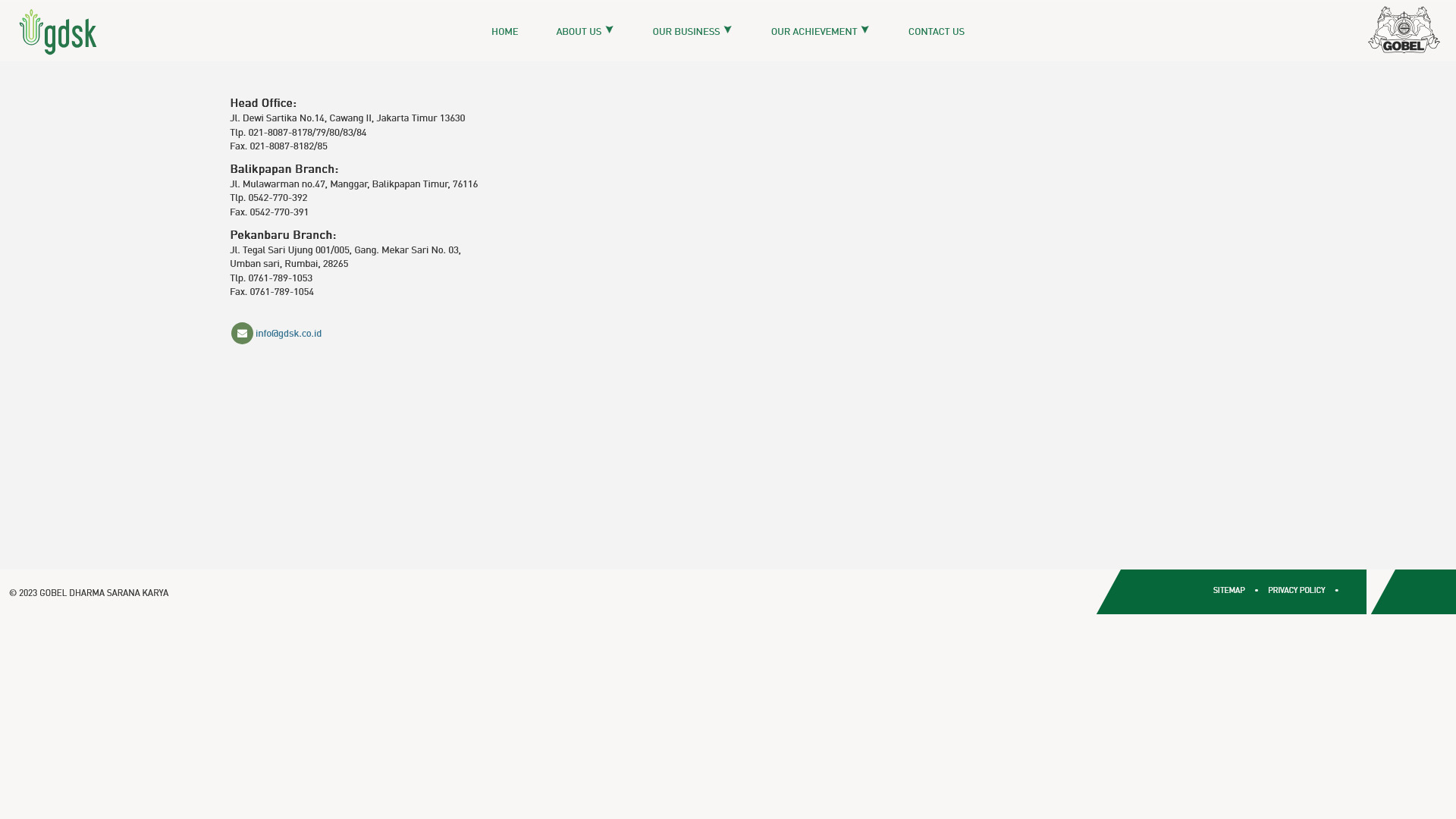 Company Profile Contack Page Gdsk