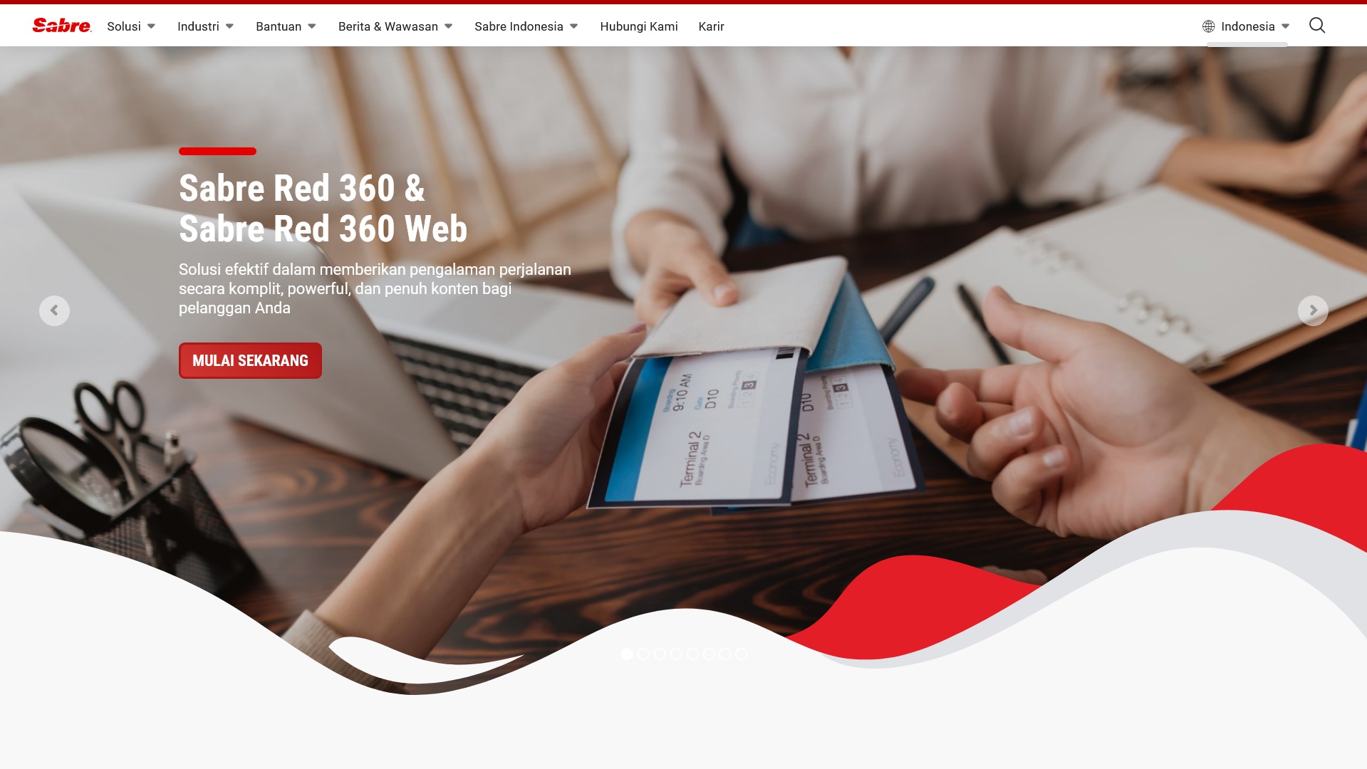Tampilan Web Sabre