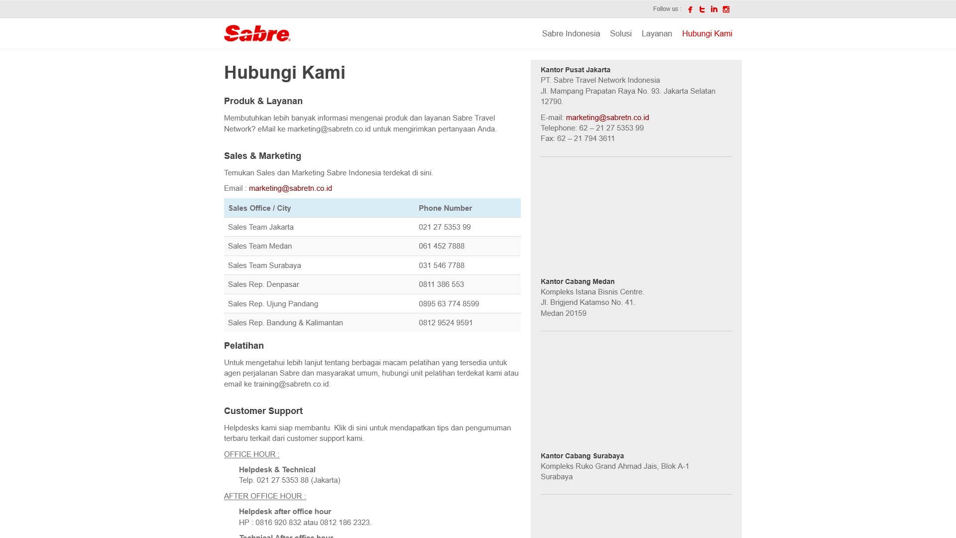 Company Profile Sabre