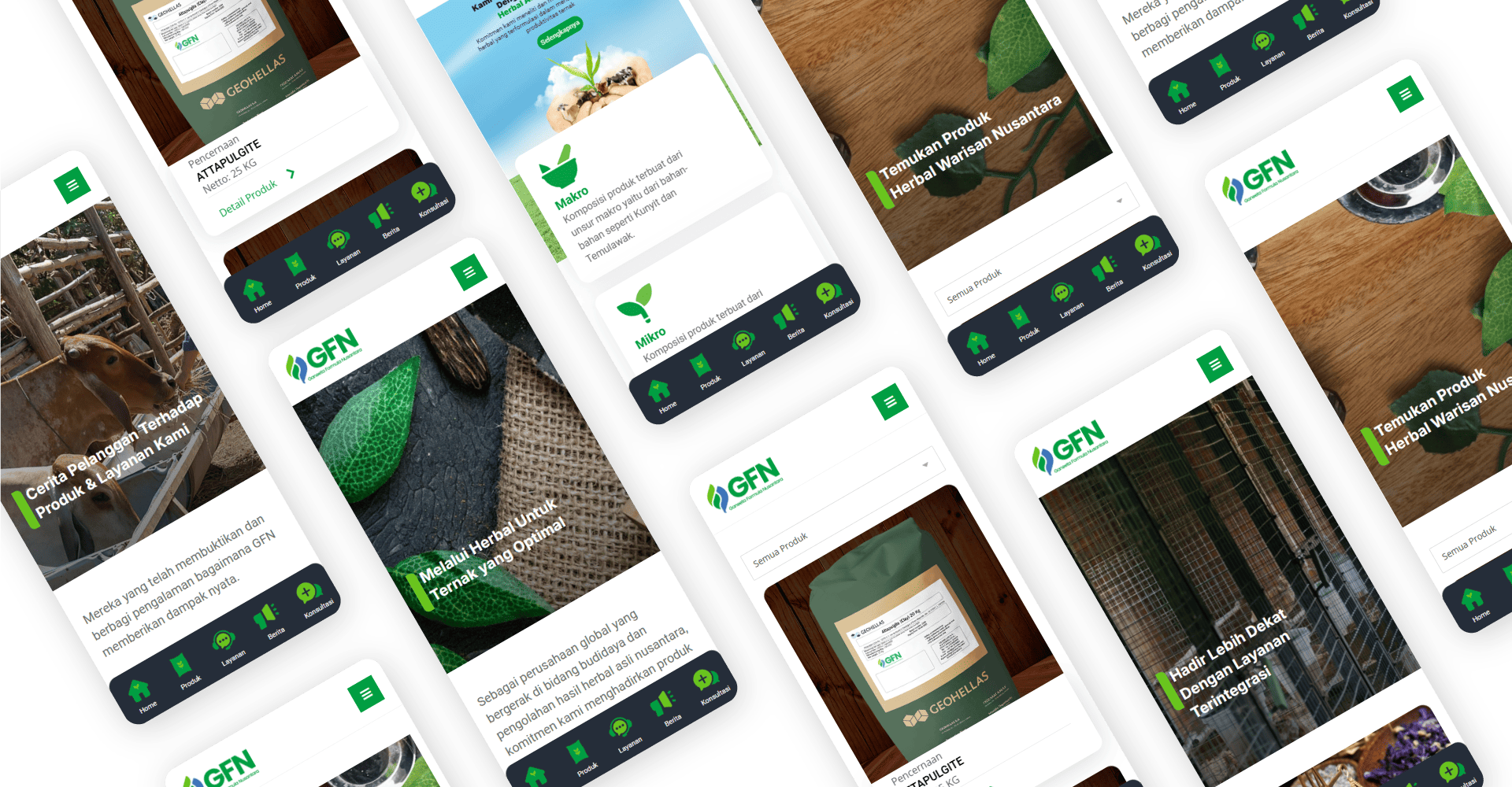 Website ganeeta dirancang resnponsif di berbagai perangkat